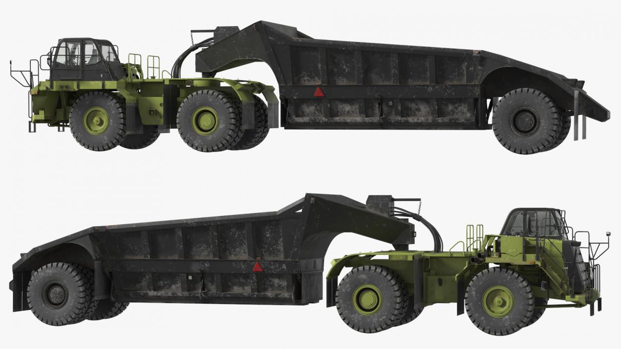 Heavy Duty Dump Trailer Dirty 3D model