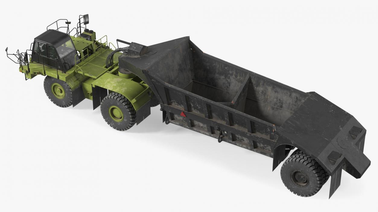 Heavy Duty Dump Trailer Dirty 3D model