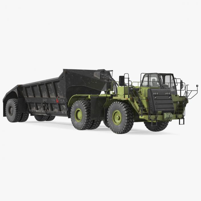 Heavy Duty Dump Trailer Dirty 3D model