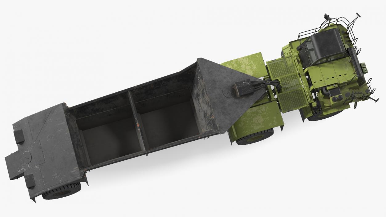 Heavy Duty Dump Trailer Dirty 3D model