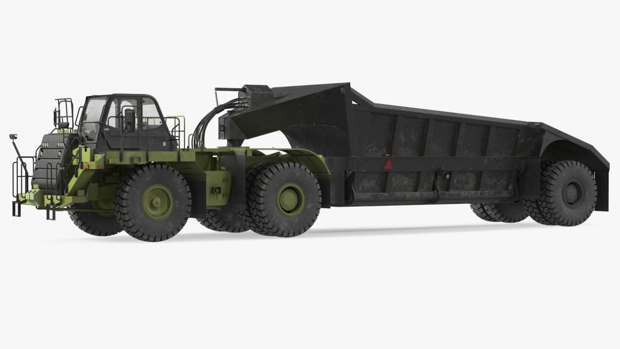 Heavy Duty Dump Trailer Dirty 3D model