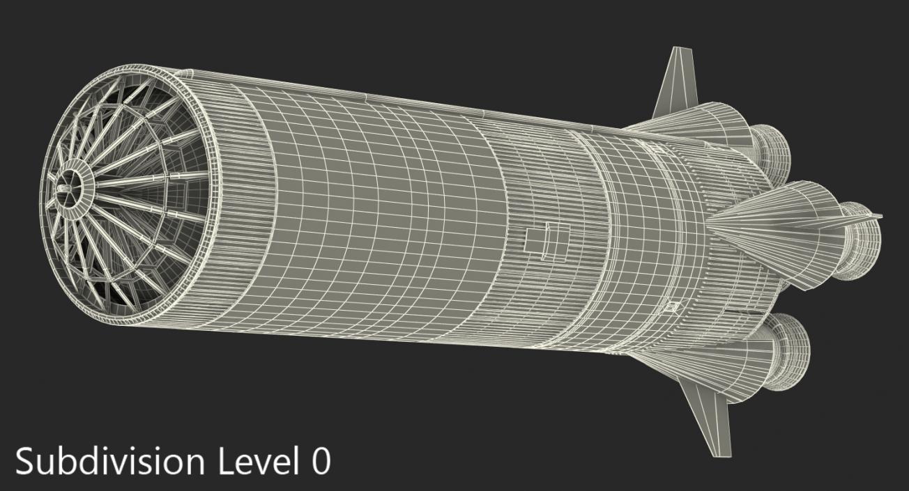 S-IC First Stage Saturn V Rocket 3D