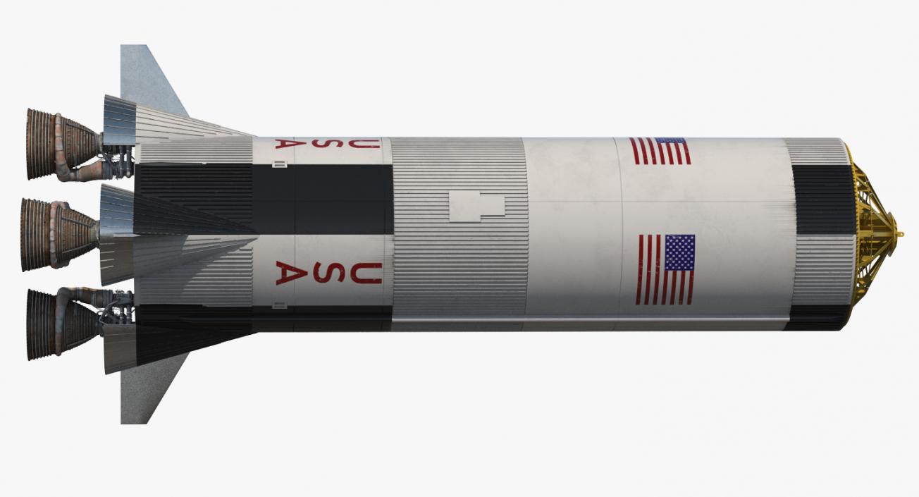 S-IC First Stage Saturn V Rocket 3D