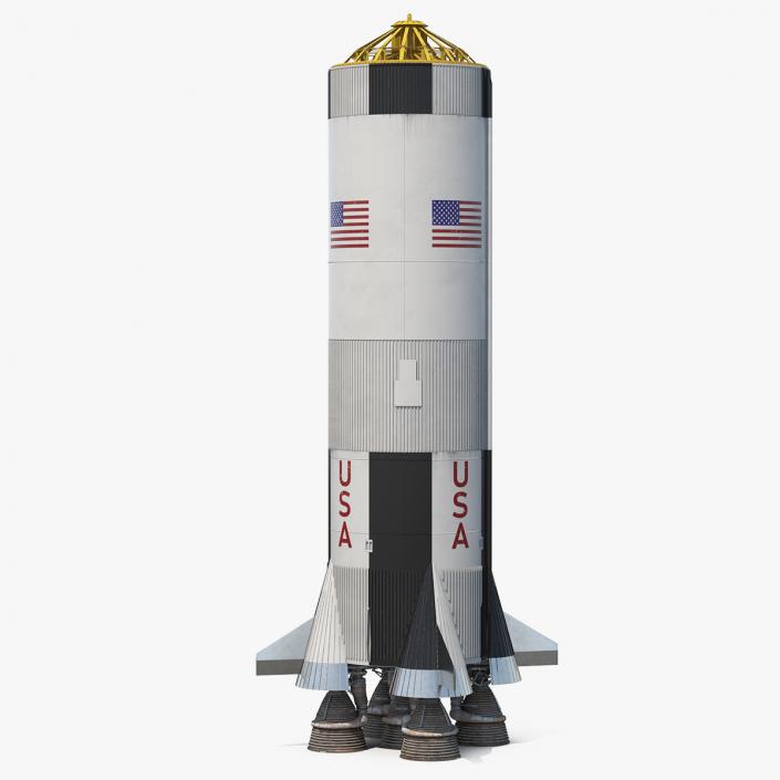 S-IC First Stage Saturn V Rocket 3D