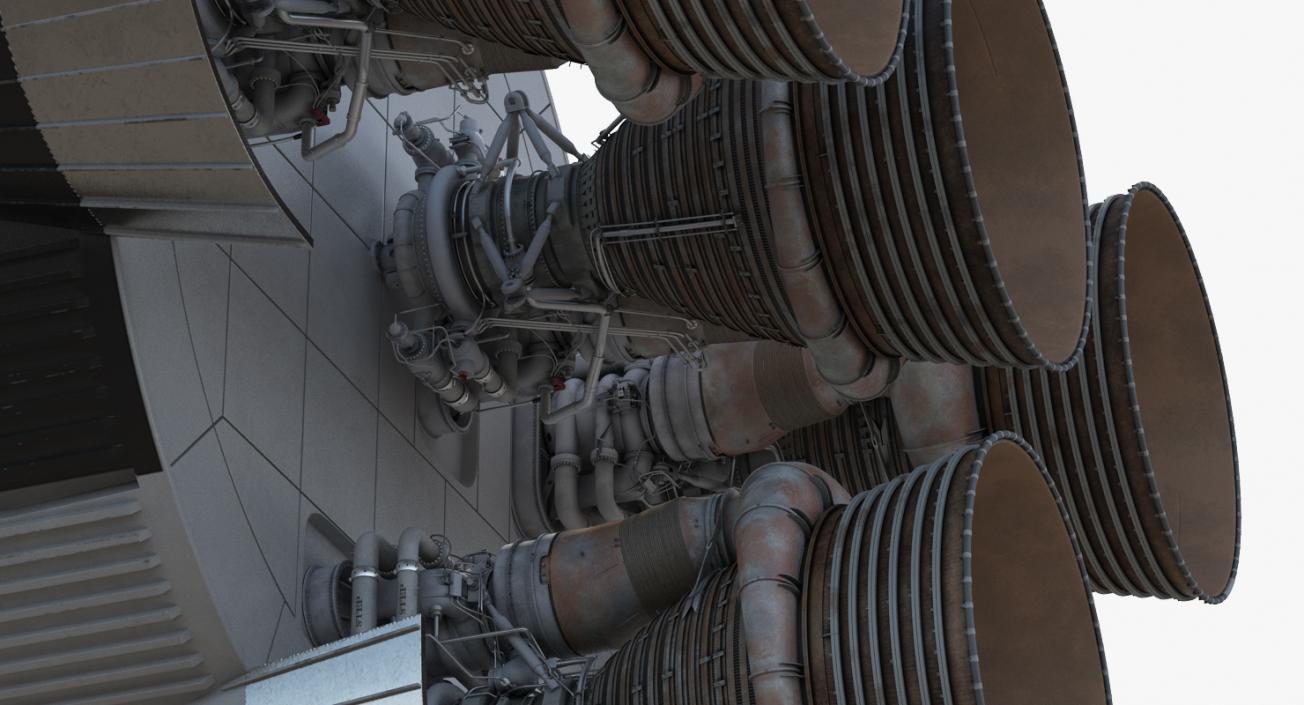 S-IC First Stage Saturn V Rocket 3D