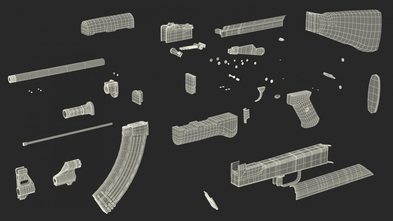 3D Kalashnikov AK-47 Assault Rifle