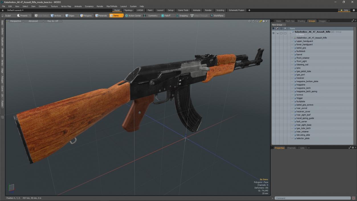 3D Kalashnikov AK-47 Assault Rifle