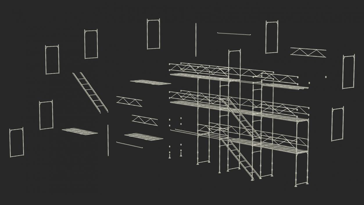 Construction Scaffolding Structure 3D model