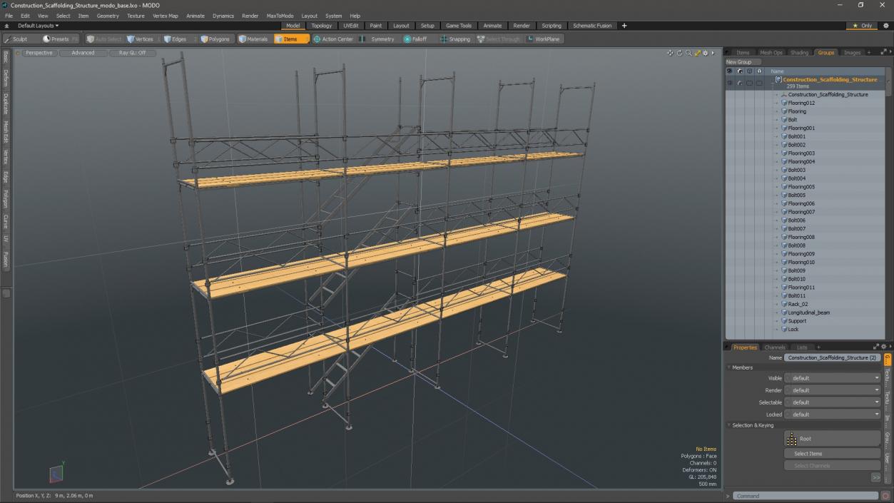 Construction Scaffolding Structure 3D model