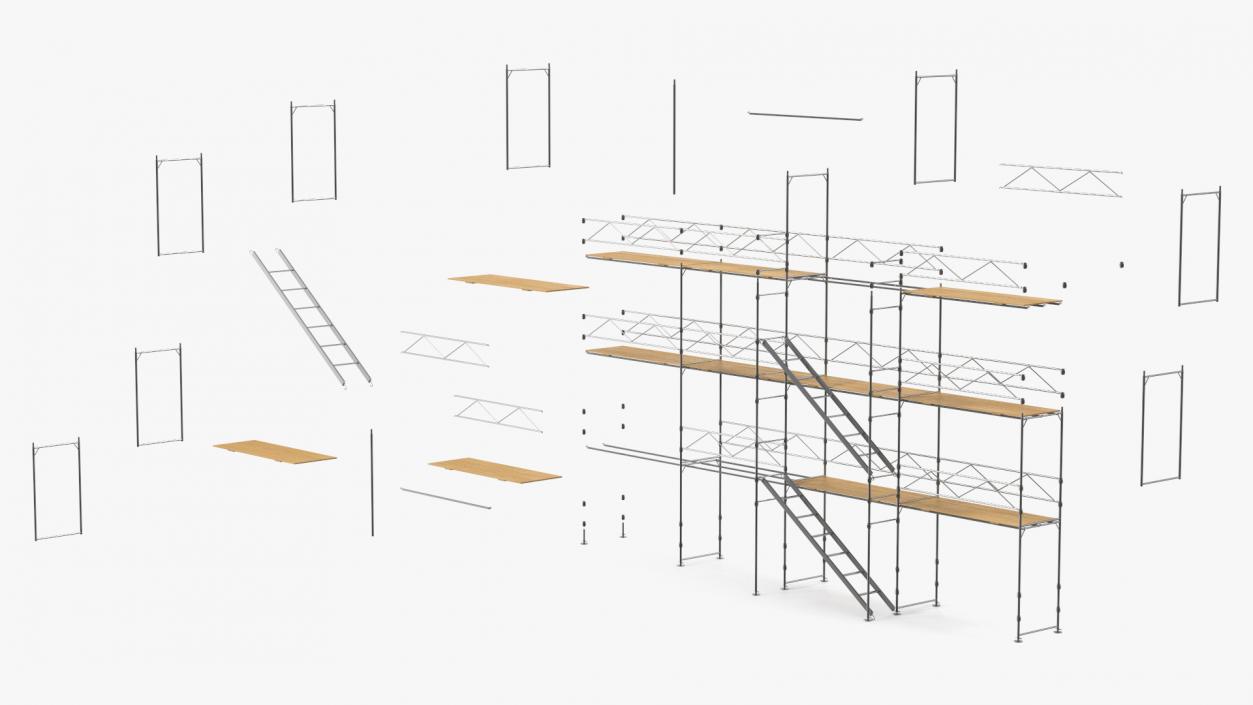 Construction Scaffolding Structure 3D model