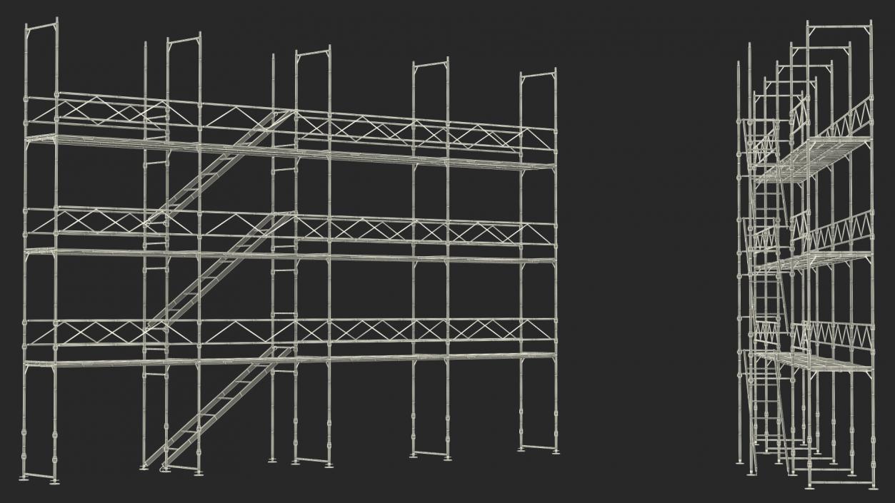 Construction Scaffolding Structure 3D model