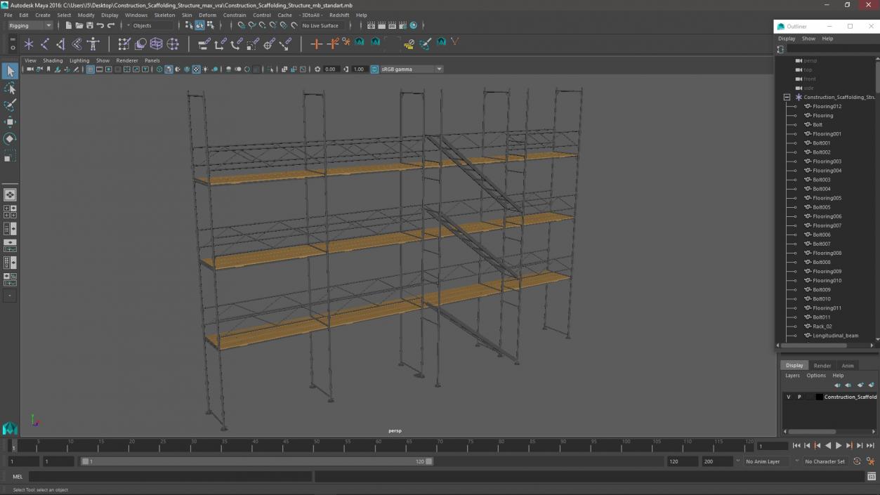 Construction Scaffolding Structure 3D model