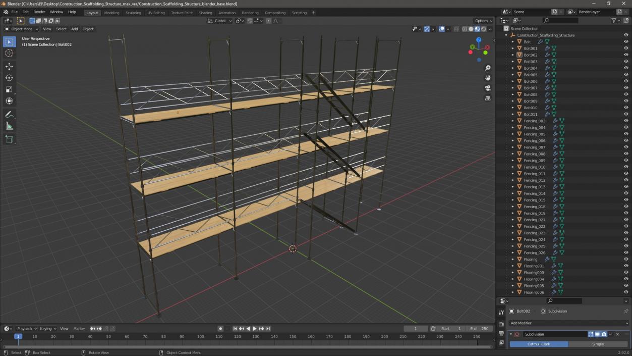 Construction Scaffolding Structure 3D model