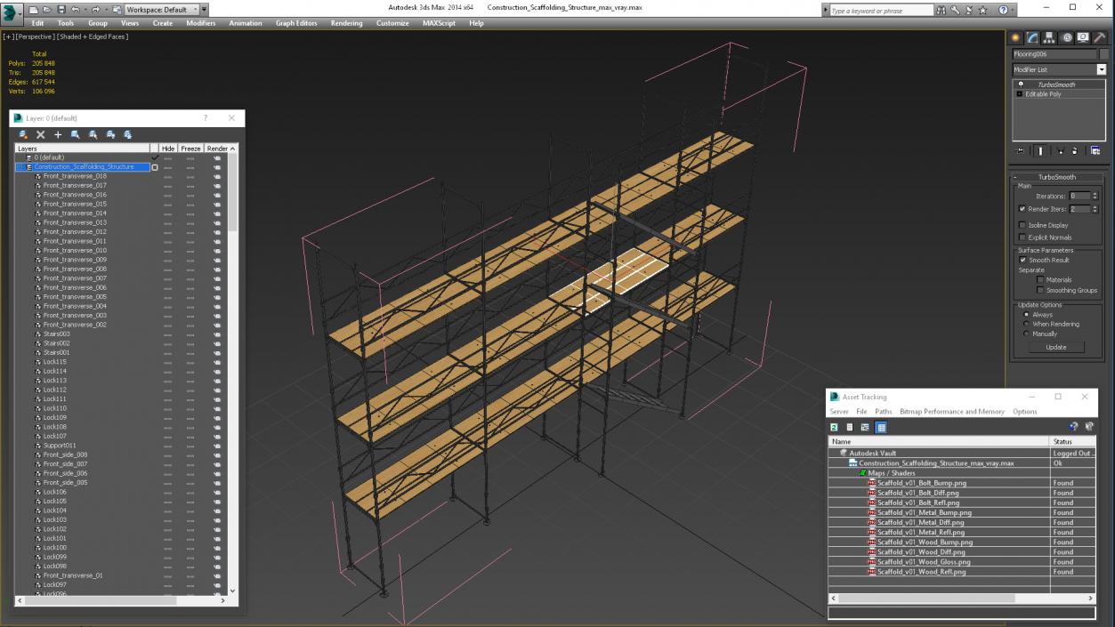 Construction Scaffolding Structure 3D model