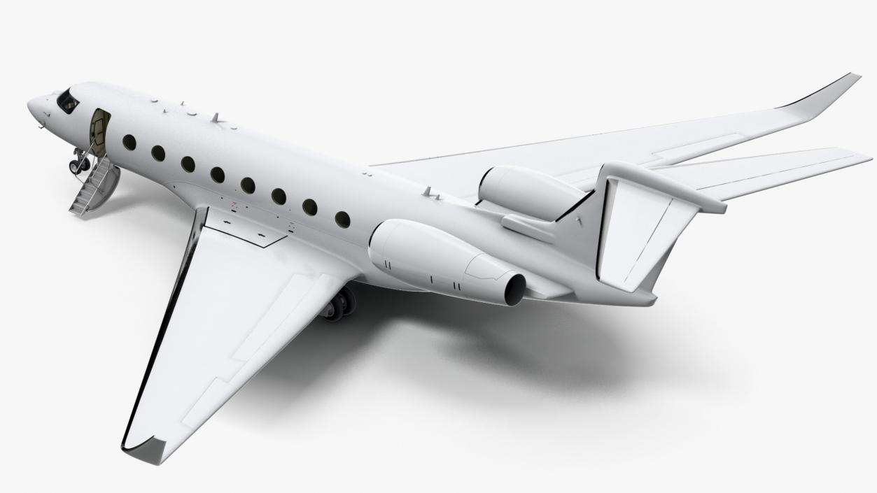 3D Large Private Jet Rigged for Maya model