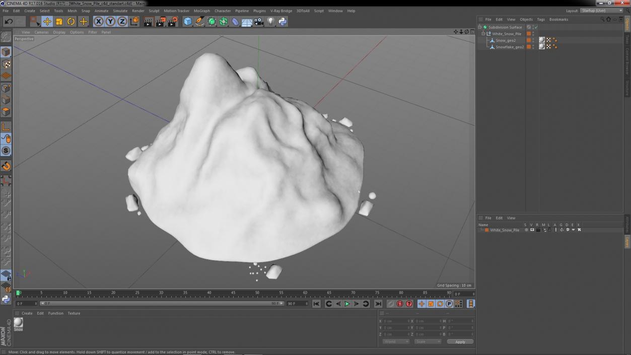 3D model White Snow Pile
