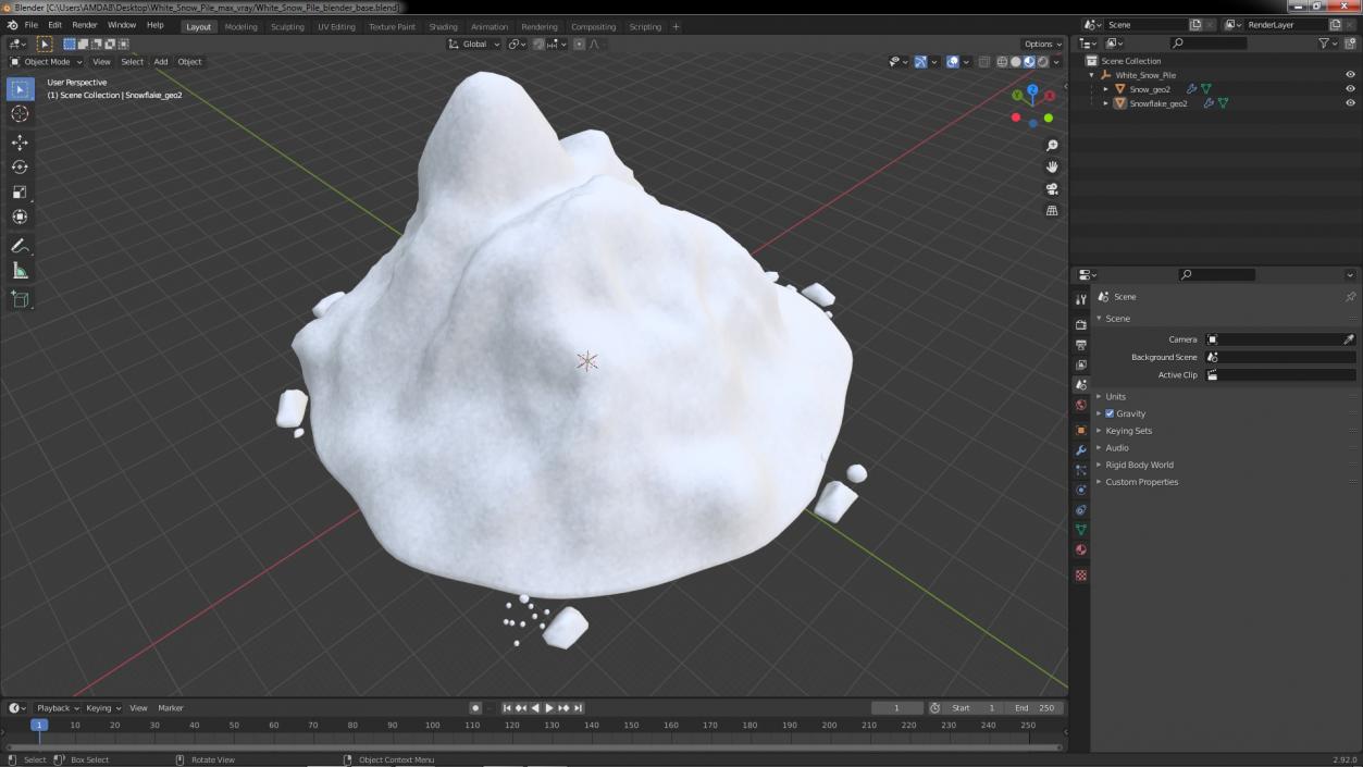 3D model White Snow Pile