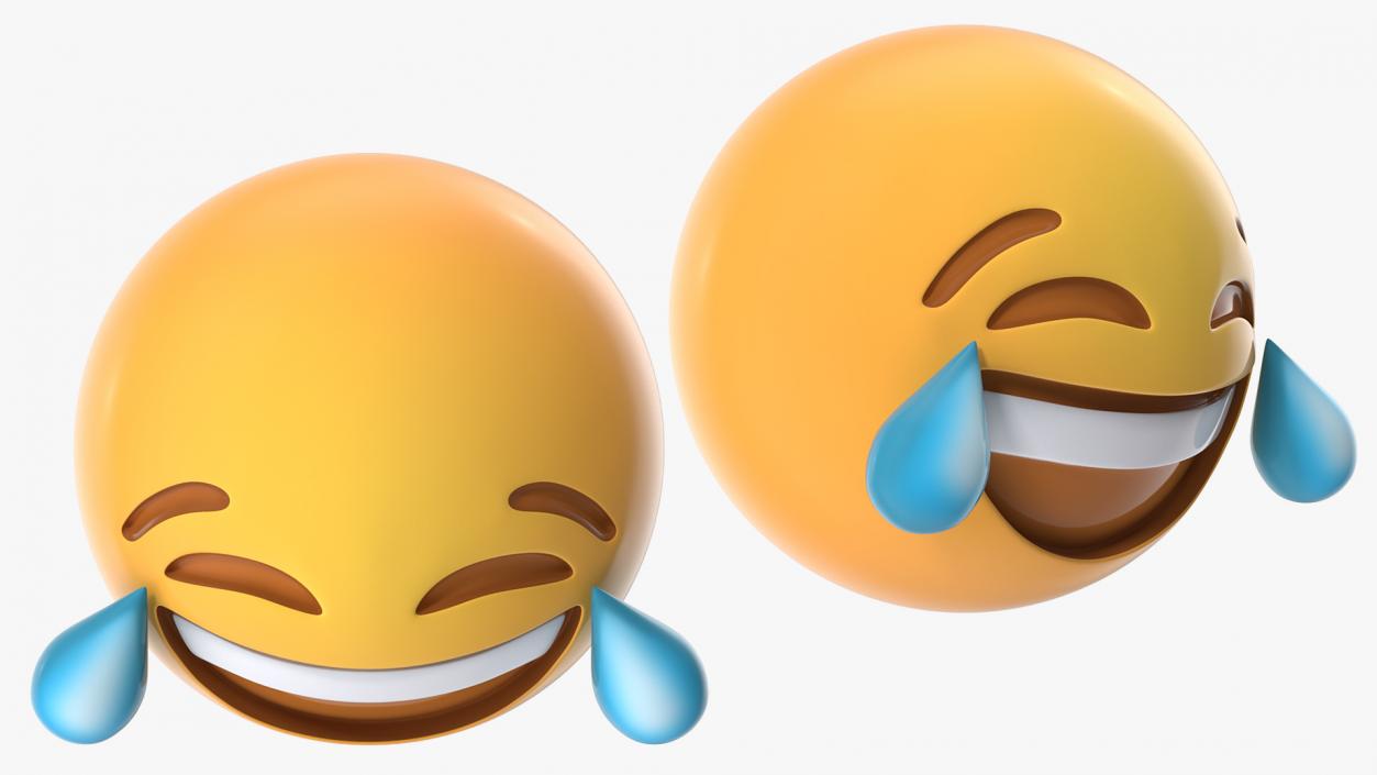 3D Tears Of Joy Emoji model