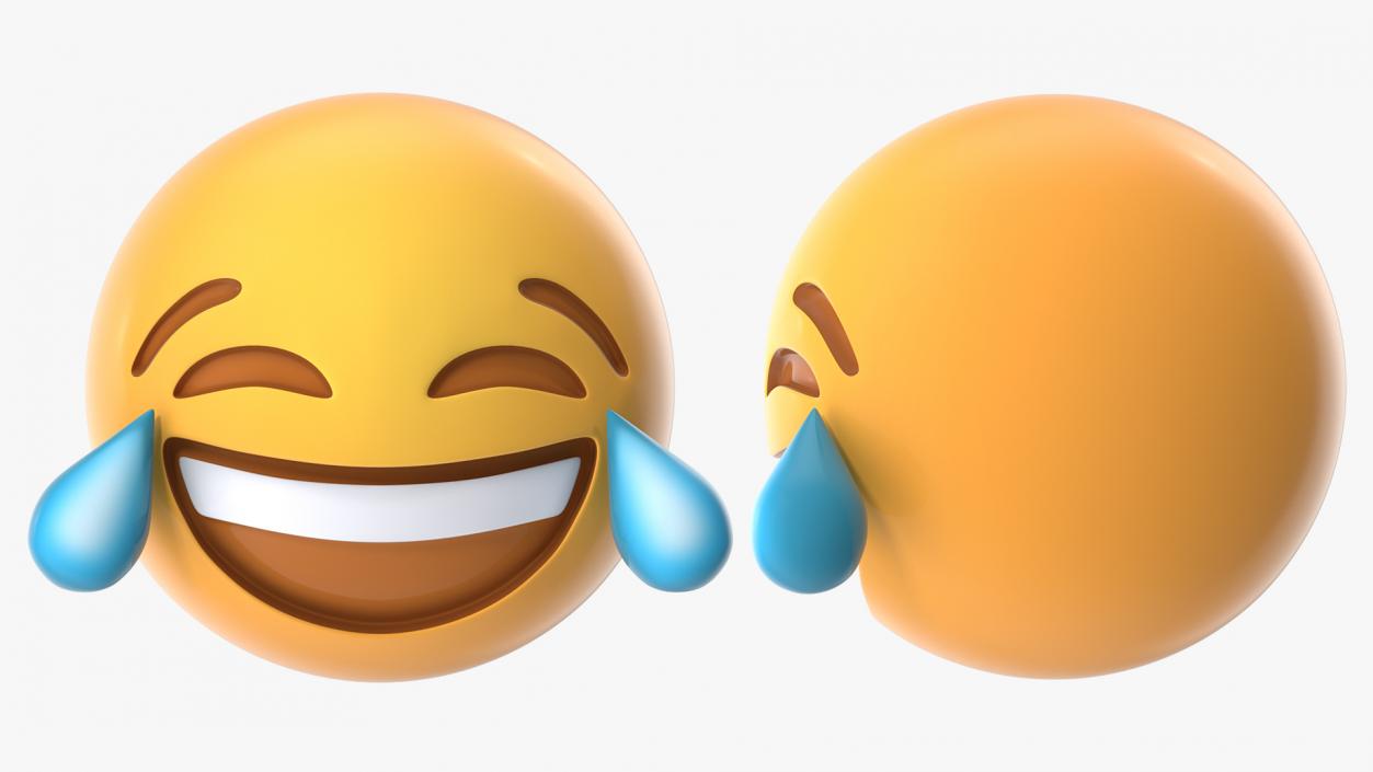 3D Tears Of Joy Emoji model