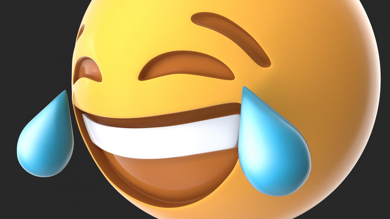 3D Tears Of Joy Emoji model