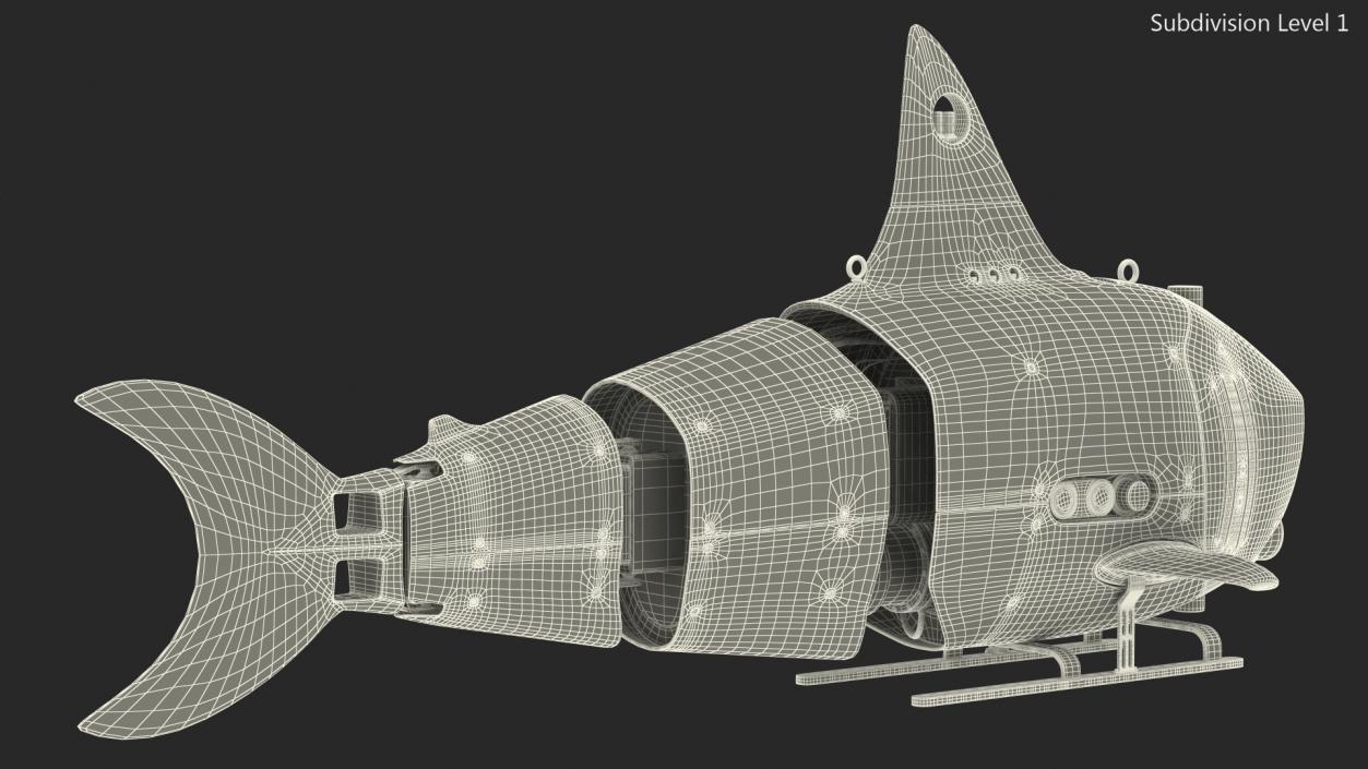 Shark Underwater Drone Rigged 3D model