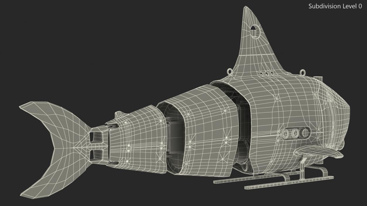 Shark Underwater Drone Rigged 3D model