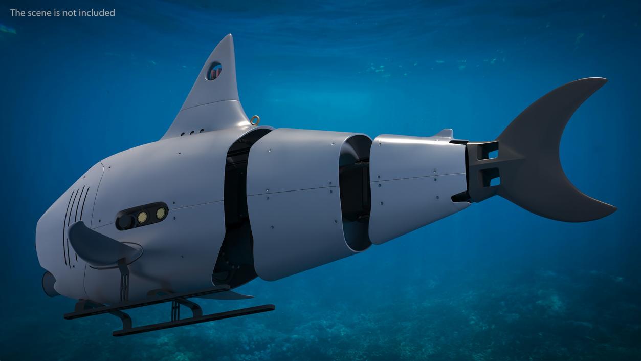 Shark Underwater Drone Rigged 3D model