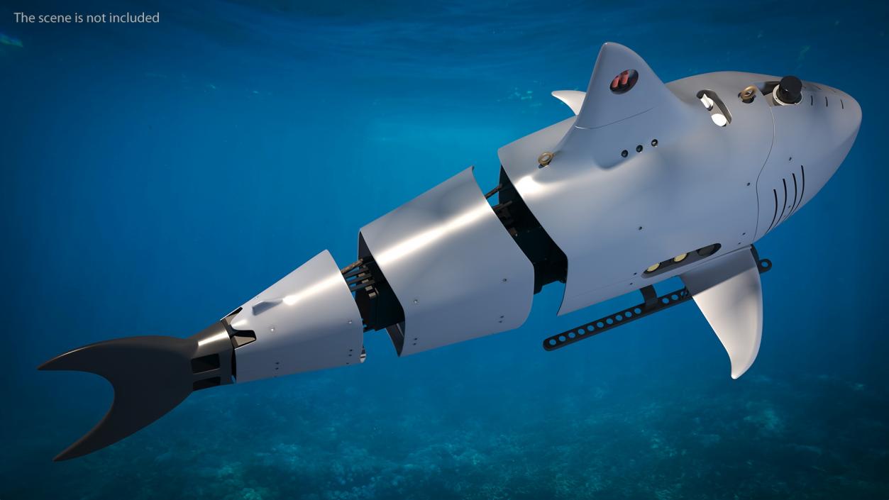 Shark Underwater Drone Rigged 3D model