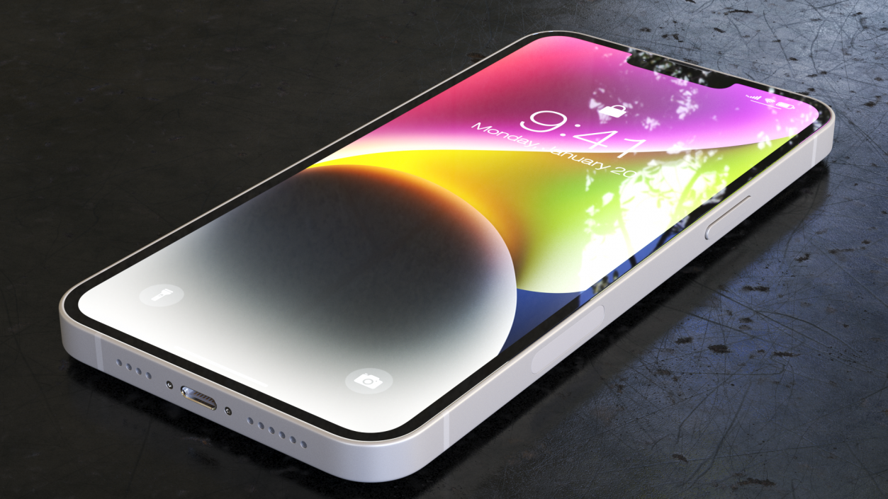 3D model Apple iPhone 14 Plus Starlight