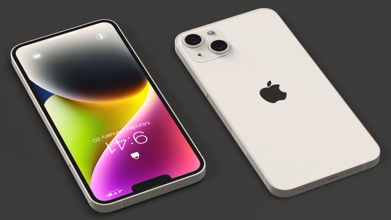 3D model Apple iPhone 14 Plus Starlight