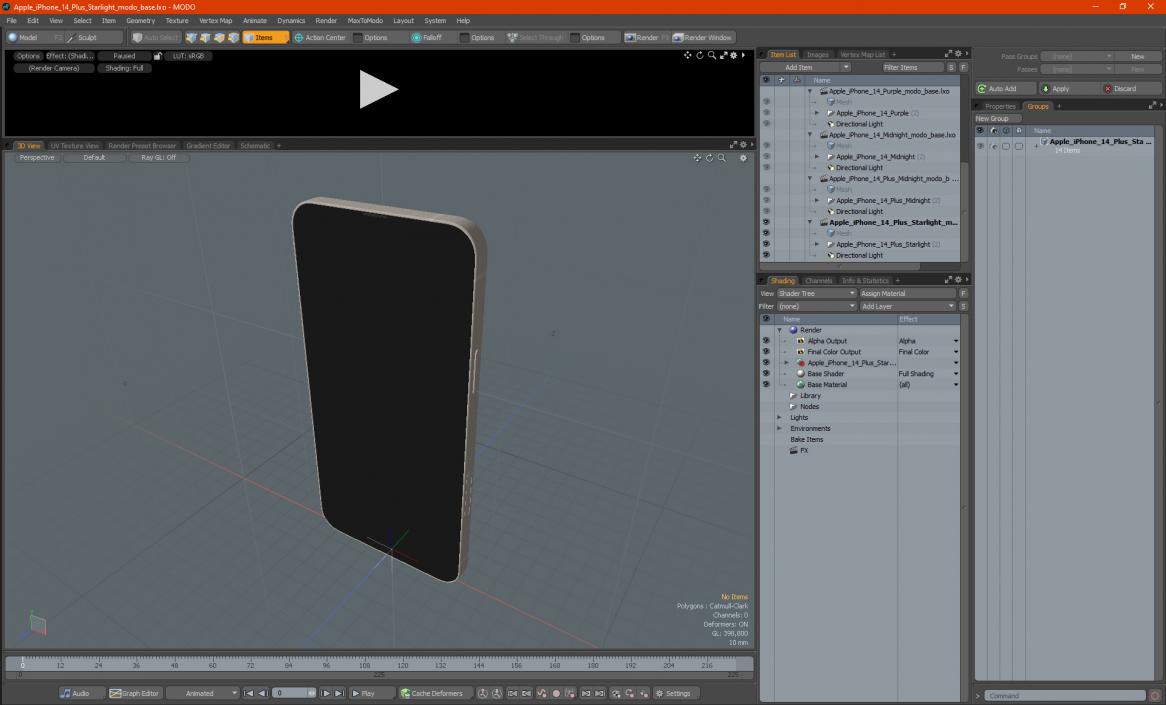 3D model Apple iPhone 14 Plus Starlight