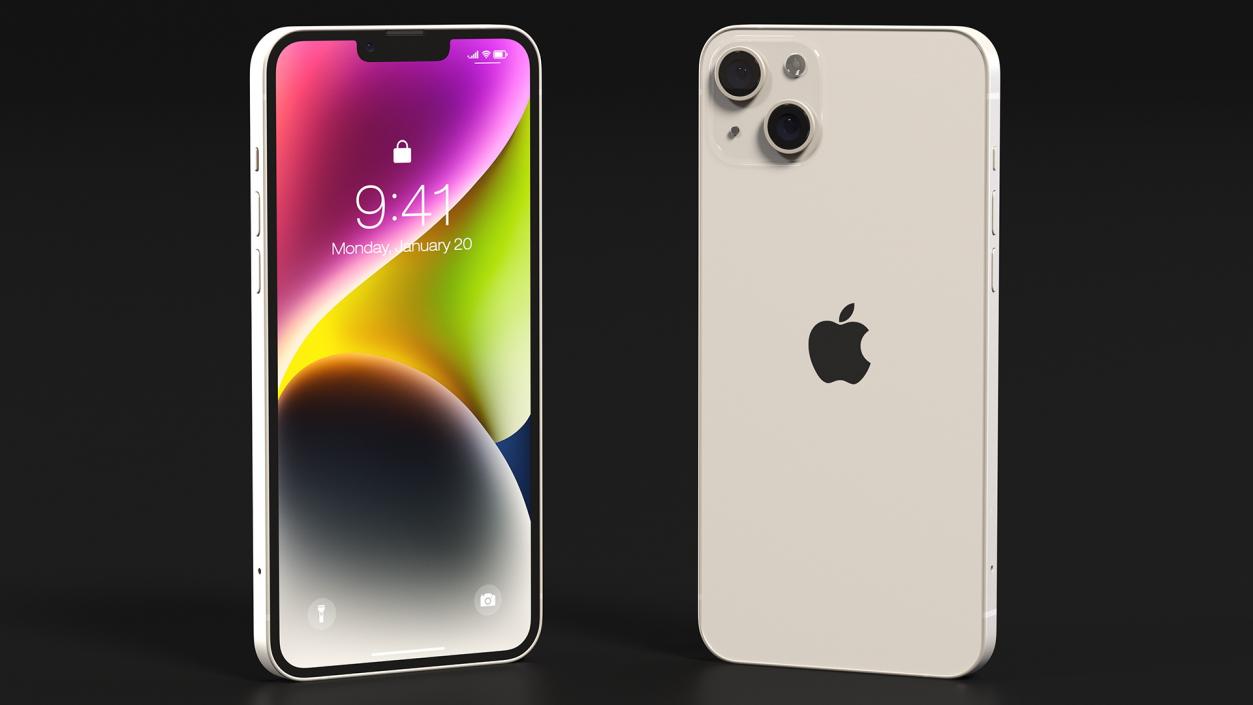 3D model Apple iPhone 14 Plus Starlight