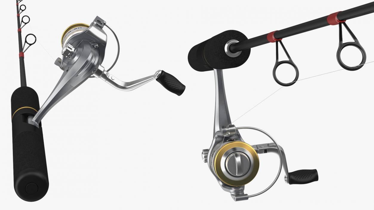 Spinning Rod and Reel Combo 3D