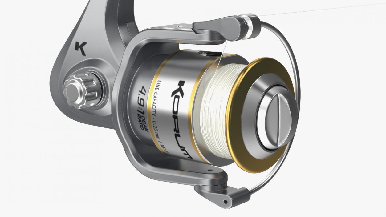 Spinning Rod and Reel Combo 3D