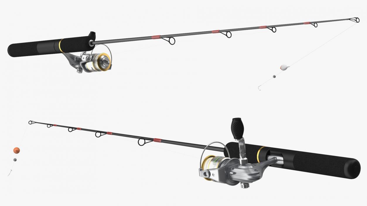 Spinning Rod and Reel Combo 3D