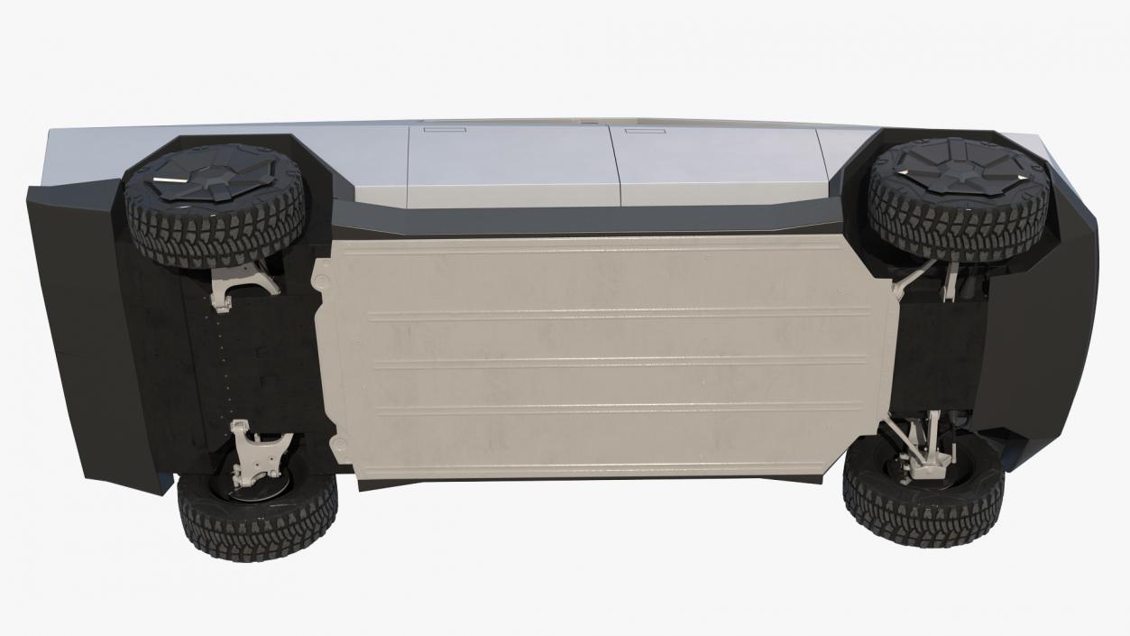 3D model Tesla Cybertruck with Cyberquad ATV