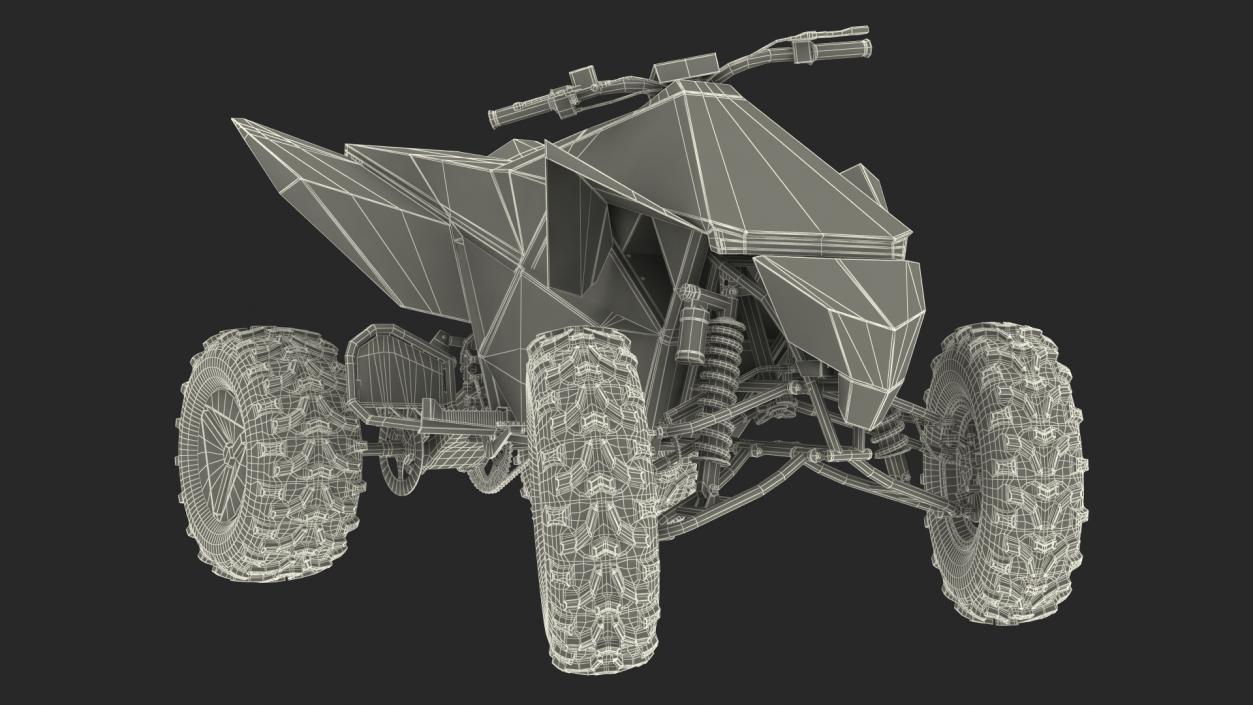 3D model Tesla Cybertruck with Cyberquad ATV