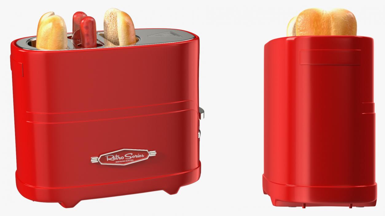 Nostalgia Retro Series Pop-Up Toaster Carrying Hot Dog 3D model