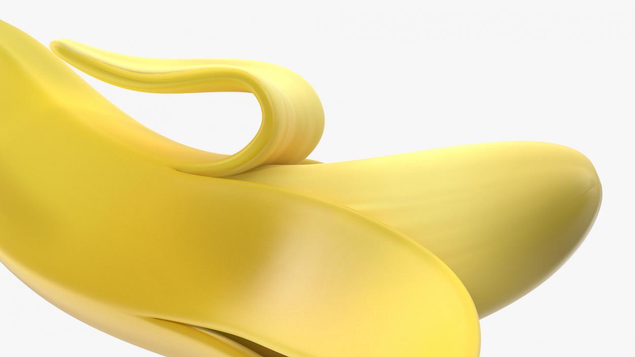 Fresh Peeled Banana Cartoon 3D