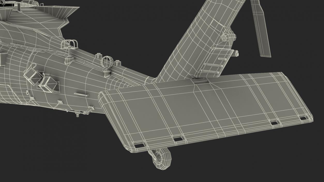 3D Sikorsky HH60 Pave Hawk Helicopter Desert Rigged model