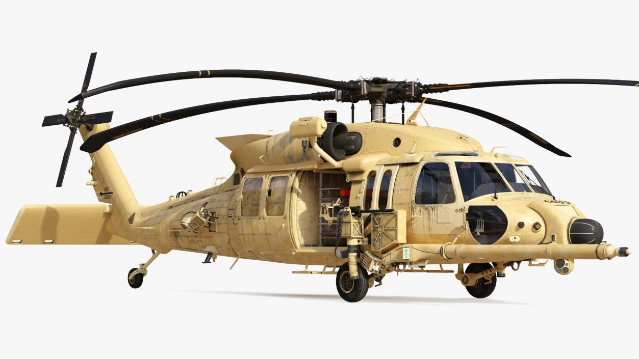 3D Sikorsky HH60 Pave Hawk Helicopter Desert Rigged model