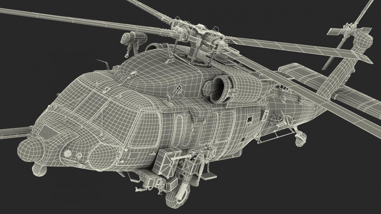 3D Sikorsky HH60 Pave Hawk Helicopter Desert Rigged model