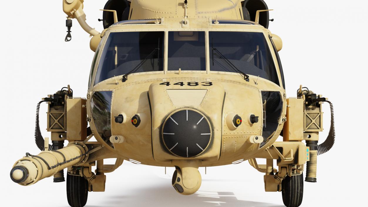 3D Sikorsky HH60 Pave Hawk Helicopter Desert Rigged model