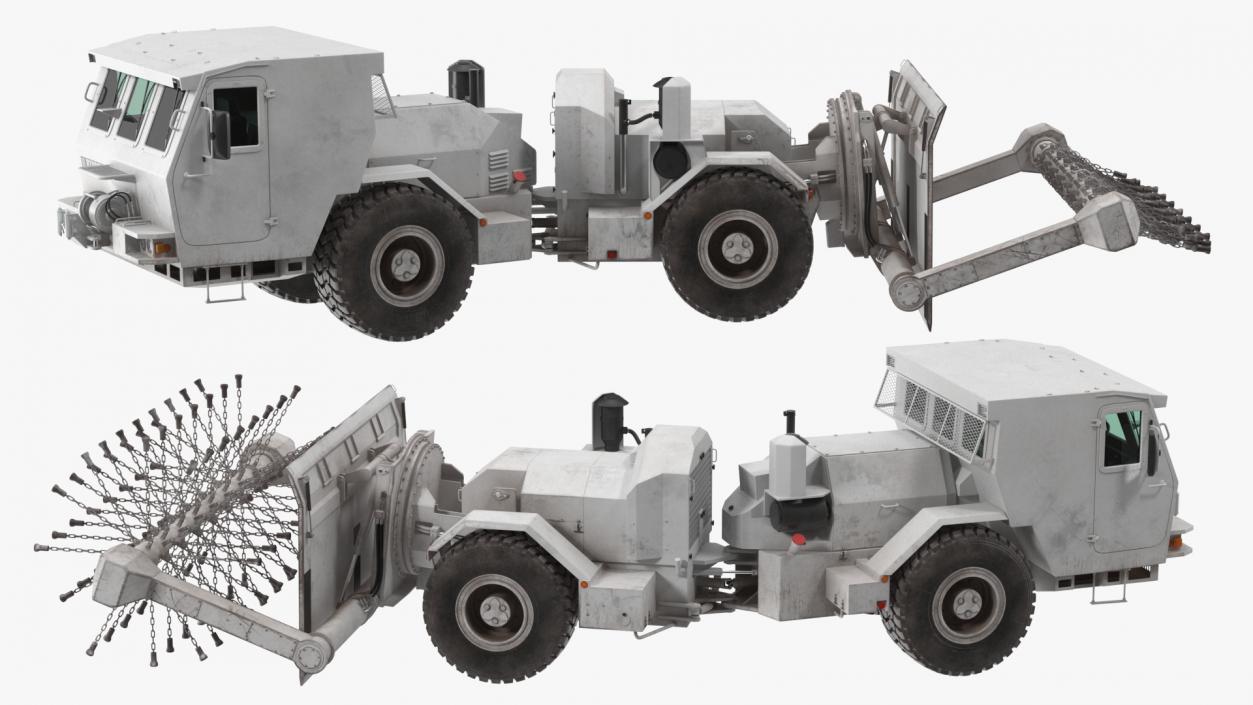 White Hydrema 910 Mine Clearing Vehicle Used 3D model