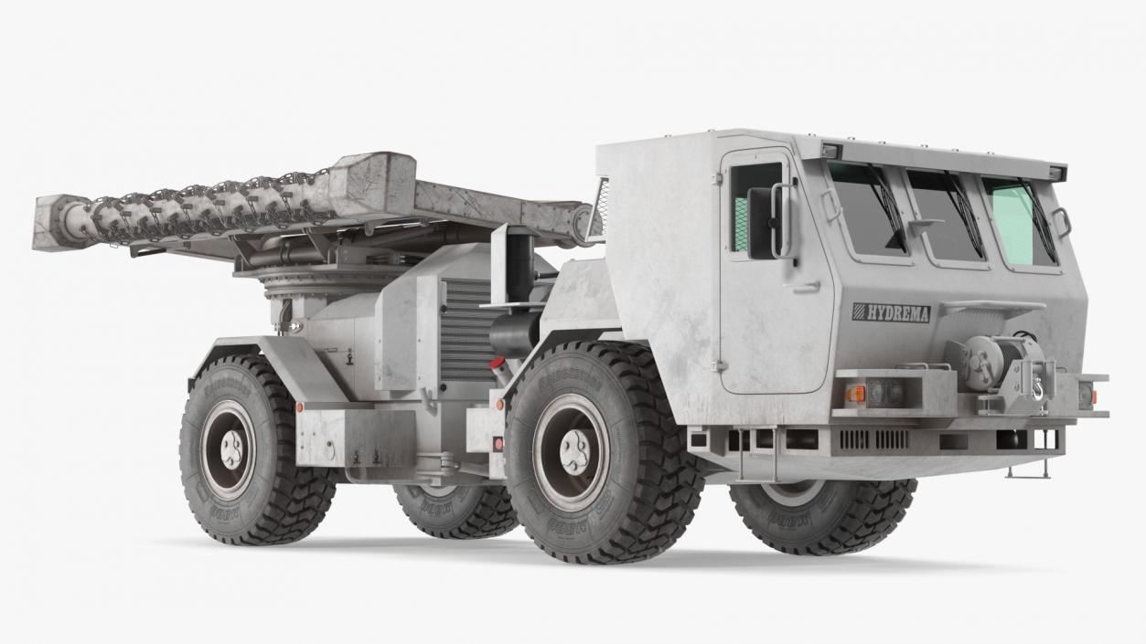 White Hydrema 910 Mine Clearing Vehicle Used 3D model