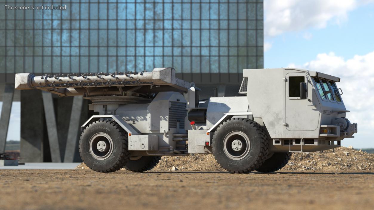 White Hydrema 910 Mine Clearing Vehicle Used 3D model