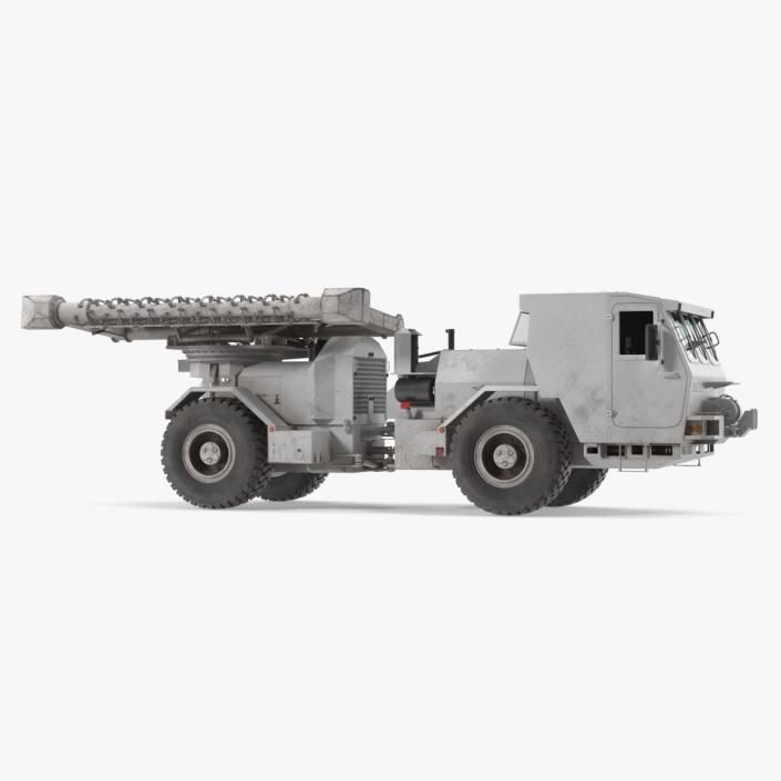 White Hydrema 910 Mine Clearing Vehicle Used 3D model