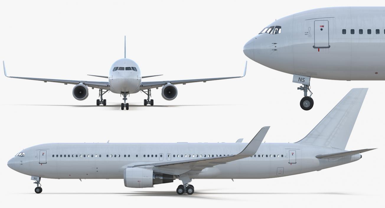 3D Boeing 767-300ER Generic Rigged