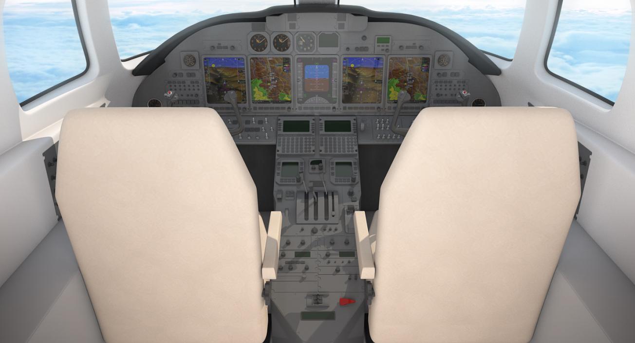 3D model Business Jet Cockpit