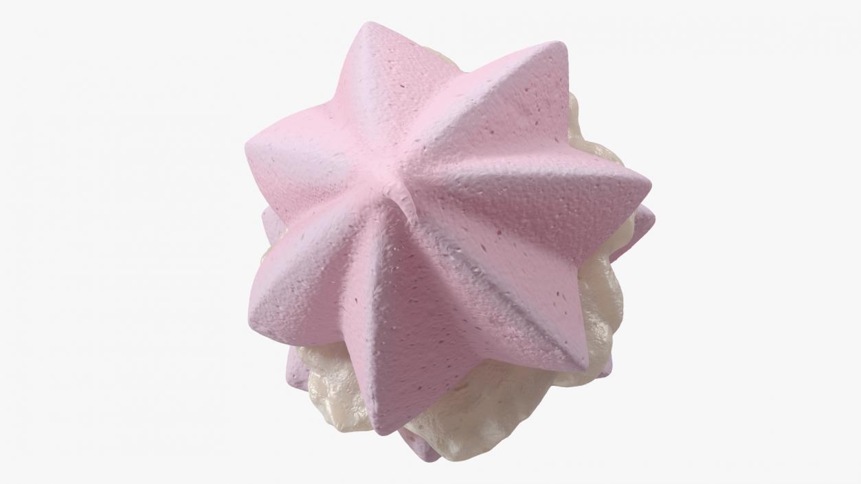 3D Pink Double Meringue with Vanilla Filling 2 model